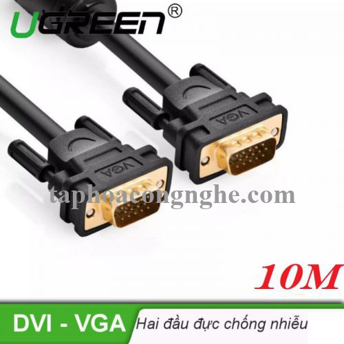 Ugreen 11633 10M màu Đen Cáp tín hiệu 2 đầu VGA VG101 30011633